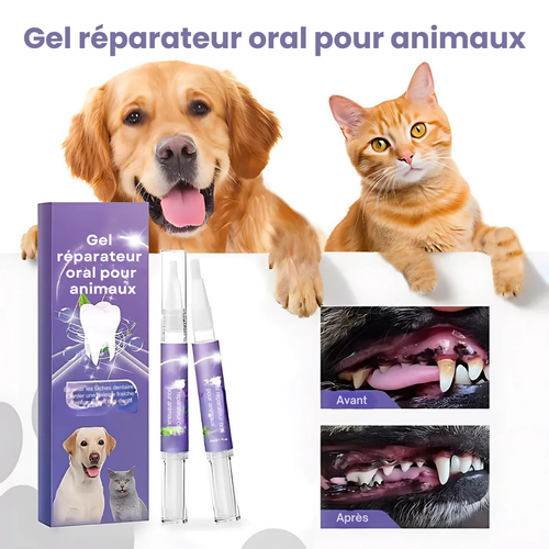 GEL RÉPARATEUR PET® | SOINS BUCAUX-DENTAIRE | ÉLIMINE LE TARTRE ET LES ODEURS