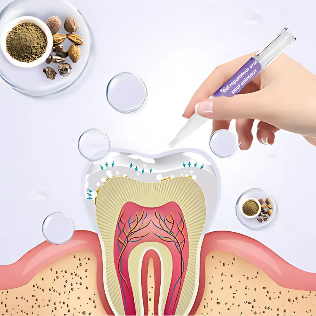 GEL RÉPARATEUR PET® | SOINS BUCAUX-DENTAIRE | ÉLIMINE LE TARTRE ET LES ODEURS