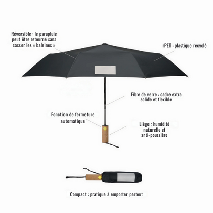 PARAPLUIE COMPACTE ÉCOLOGIQUE | RESTEZ AU SEC AVEC STYLE